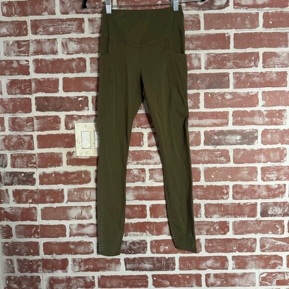 Varley Always High-Rise Pocket Leggings Olive Green XS - Picture 1 of 9